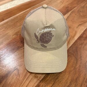 NCL Beige Caribbean Turtle Snap Back Mesh Cap